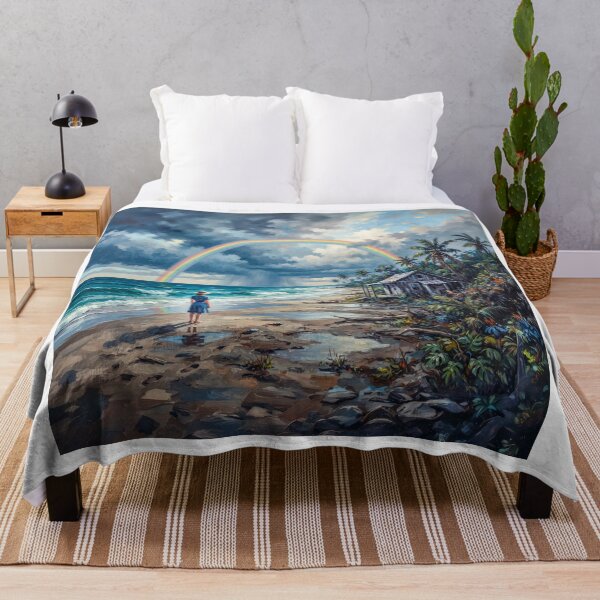 Artikelvorschau, Rainbow On A Tropical Beach entworfen und verkauft von Home Decor Art.