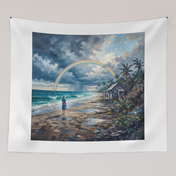 Item preview, Rainbow On A Tropical Beach designed and sold by Home Decor Art.