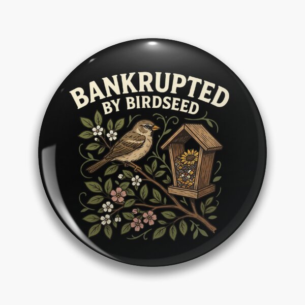 Item preview, Bankrupted By Birdseed Funny Bird Feeder Sparrow designed and sold by ZACK ART.
