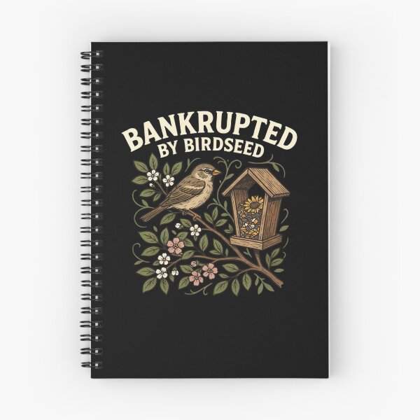 Item preview, Bankrupted By Birdseed Funny Bird Feeder Sparrow designed and sold by ZACK ART.