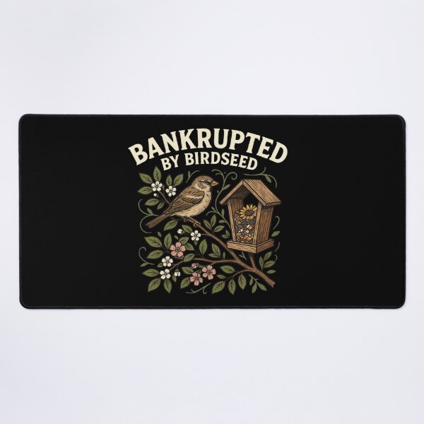 Item preview, Bankrupted By Birdseed Funny Bird Feeder Sparrow designed and sold by ZACK ART.