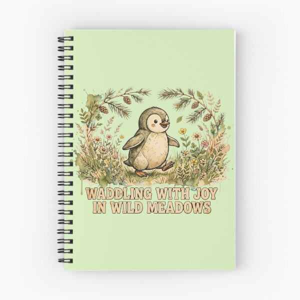 Item preview, Cottagecore Penguin Meadow Joy Art designed and sold by puzzell.