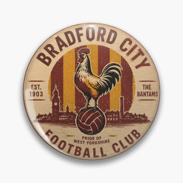 Item preview, Bradford City FC Beer Mat Inspired Fan Graphic designed and sold by FanFueledStickers.