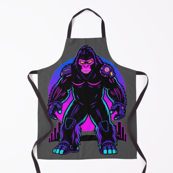 Item preview, Sasquatch ciberpunk synthwave designed and sold by KungPowUnicorn.