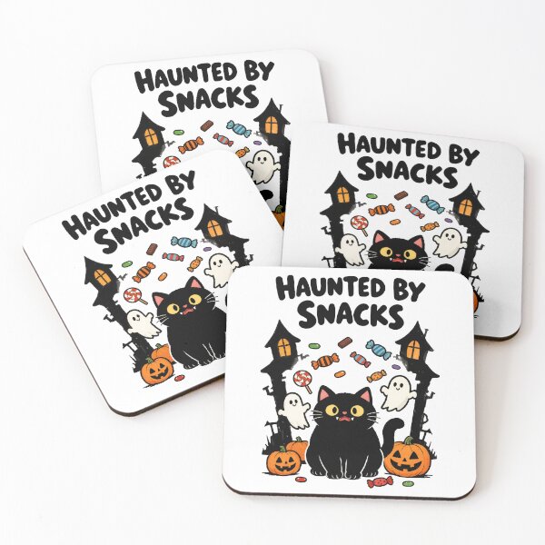Item preview, Haunted By Snacks Funny Halloween Cat T-shirt. designed and sold by Nuttajak.