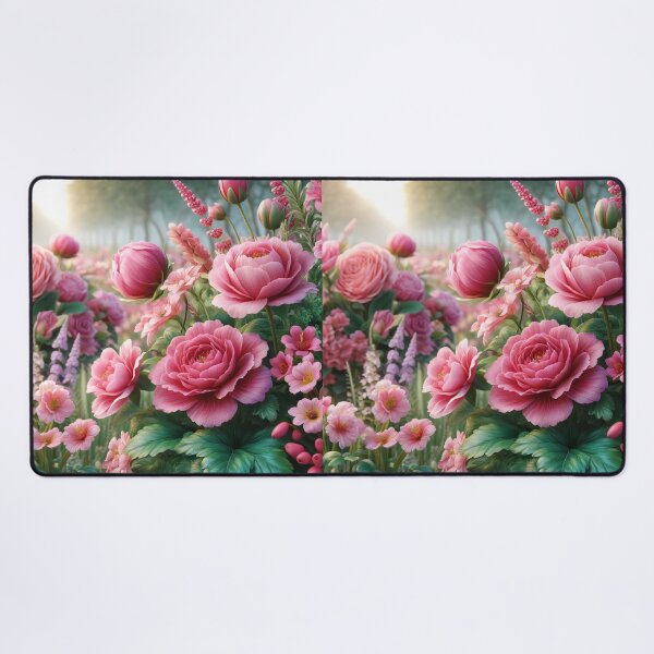 Item preview, Pink Peonies and Roses in Bloom, Romantic Garden Floral Art designed and sold by NarjaShop.