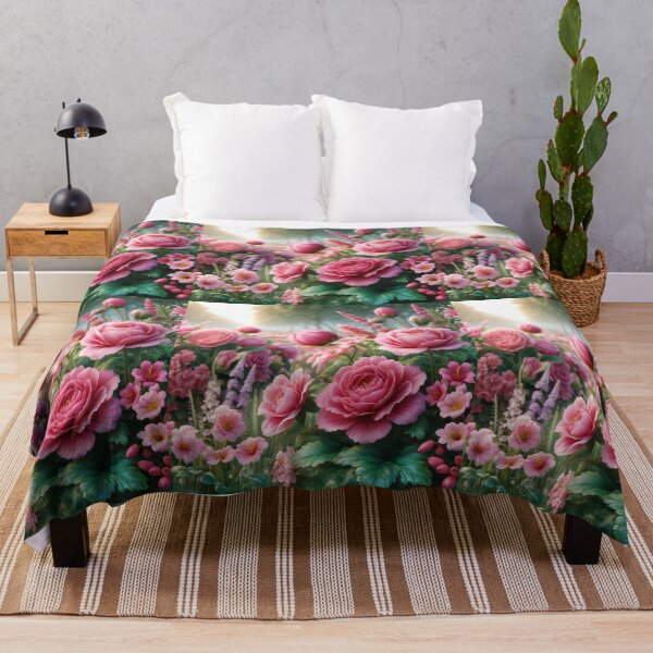 Item preview, Pink Peonies and Roses in Bloom, Romantic Garden Floral Art designed and sold by NarjaShop.
