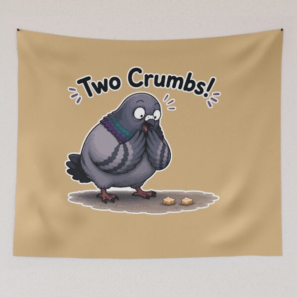 Item preview, Divertida pegatina de paloma: "¡Dos migas!" Meme de pájaro sorprendido designed and sold by SimplePoDesign.