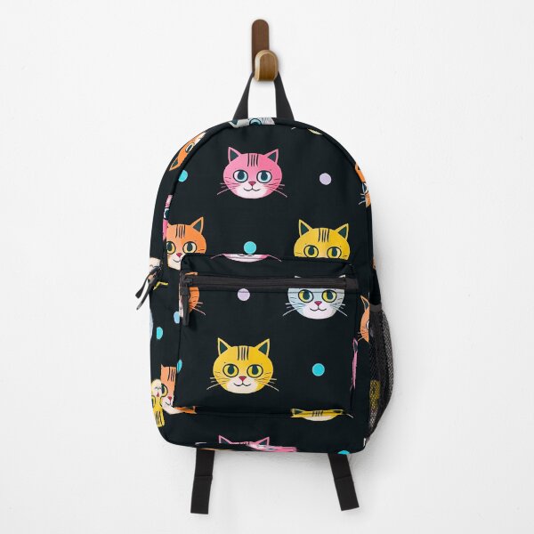 Item preview, Cute Colorful Cat Faces Pattern – Kawaii Kitty Polka Dot Design designed and sold by IMuDesigner.