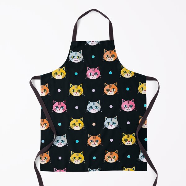 Item preview, Cute Colorful Cat Faces Pattern – Kawaii Kitty Polka Dot Design designed and sold by IMuDesigner.