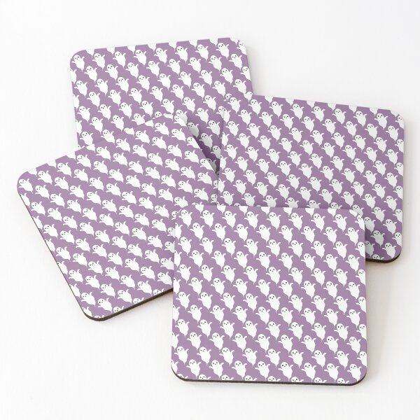 Item preview, Purple Ghosts Halloween Patter, Dusty Purple Flying Scary Ghosts Design designed and sold by bestggraphico.