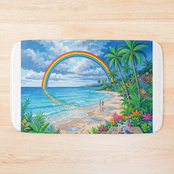 Item preview, Rainbow On A Tropical Beach designed and sold by Home Decor Art.
