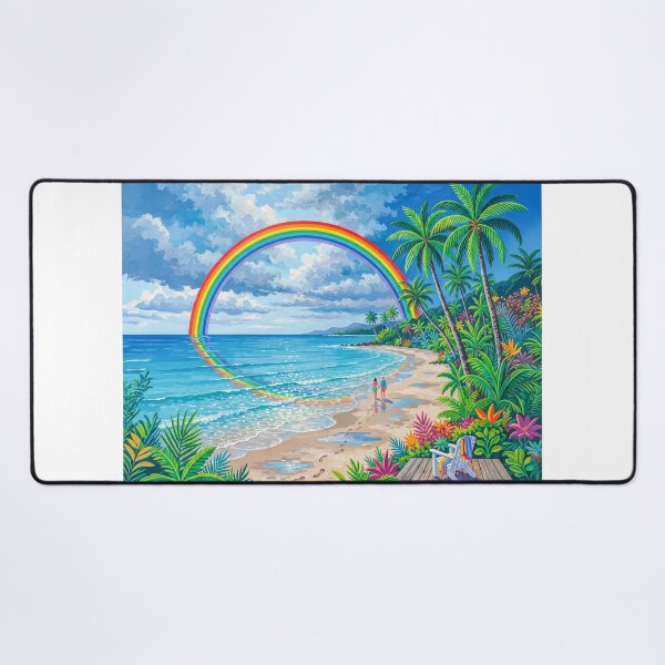 Item preview, Rainbow On A Tropical Beach designed and sold by Home Decor Art.