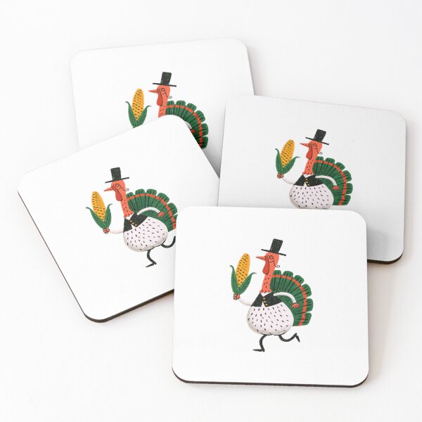 Item preview, Funny Thanksgiving Turkey with Corn – Quirky Fall Illustration designed and sold by Ramona-Gliga.