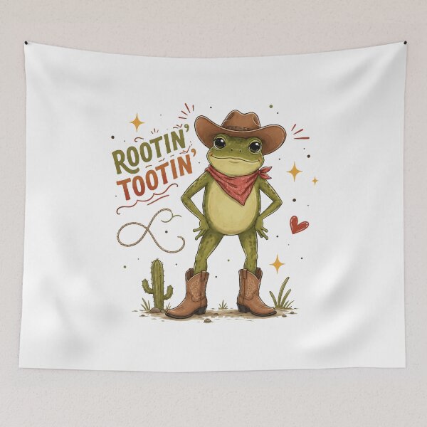 Item preview, Rootin Tootin Cowboy Frog Funny Western Toad Wearing Boots designed and sold by ucpstudio.