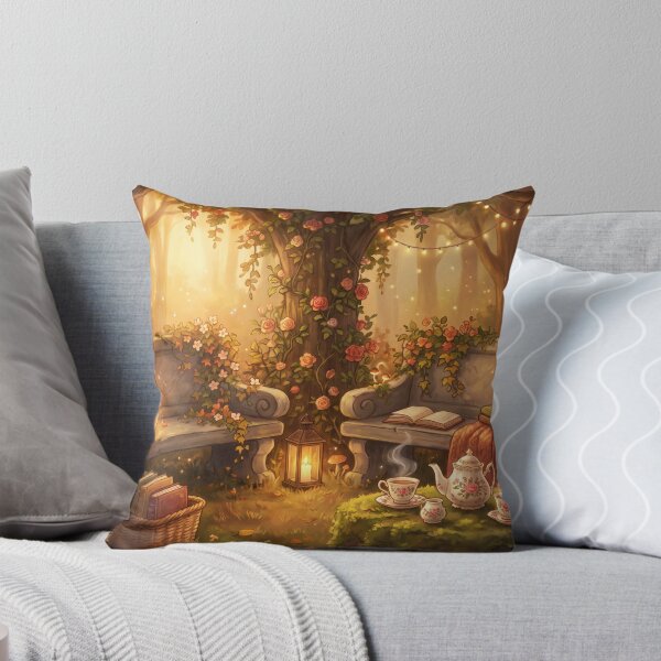 Item preview, Secret Garden Reading Nook | Cottagecore Floral Library Fantasy Print designed and sold by SebastianSpace.