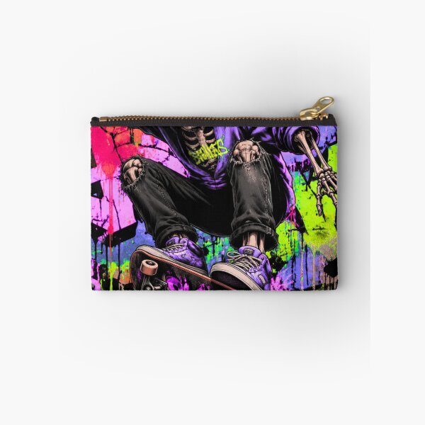 Item preview, Skateboard Skeleton Graffiti Street Art designed and sold by PetruArtDesigns.