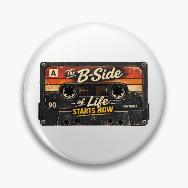 Item preview, The B-Side of Life: Retro Cassette & Saying designed and sold by Pineapple-Tree.