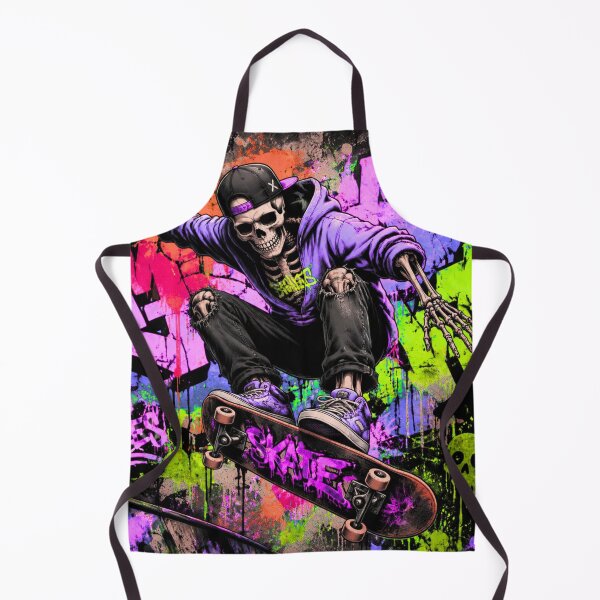 Item preview, Skateboard Skeleton Graffiti Street Art designed and sold by PetruArtDesigns.