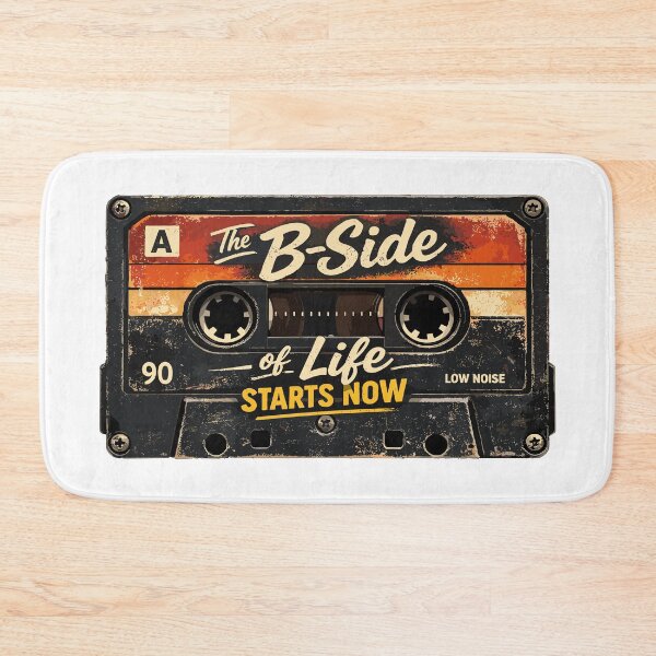 Item preview, The B-Side of Life: Retro Cassette & Saying designed and sold by Pineapple-Tree.