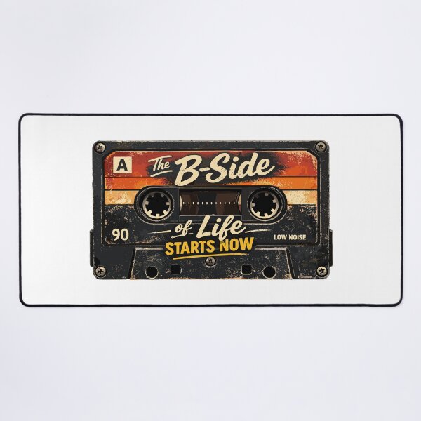 Item preview, The B-Side of Life: Retro Cassette & Saying designed and sold by Pineapple-Tree.