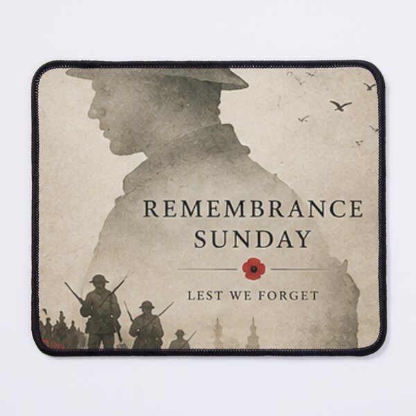 Item preview, Remembrance Sunday Soldiers and Poppy Field – Lest We Forget designed and sold by TeikunShop.