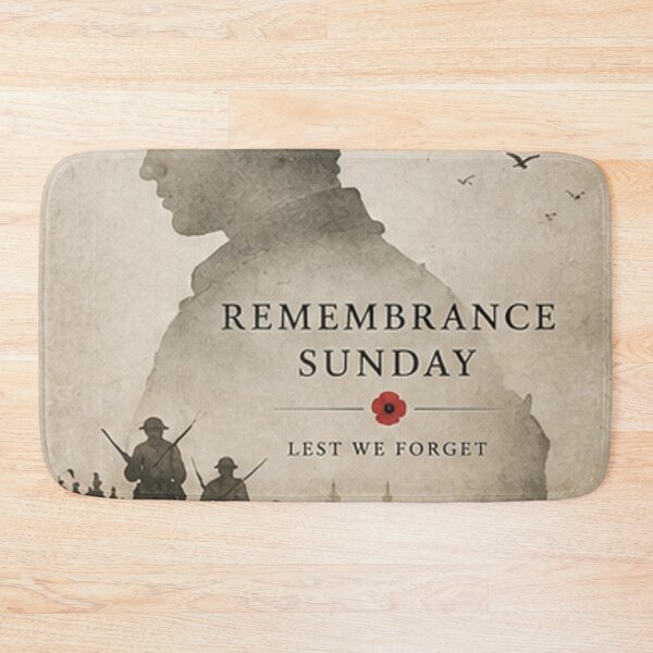 Item preview, Remembrance Sunday Soldiers and Poppy Field – Lest We Forget designed and sold by TeikunShop.