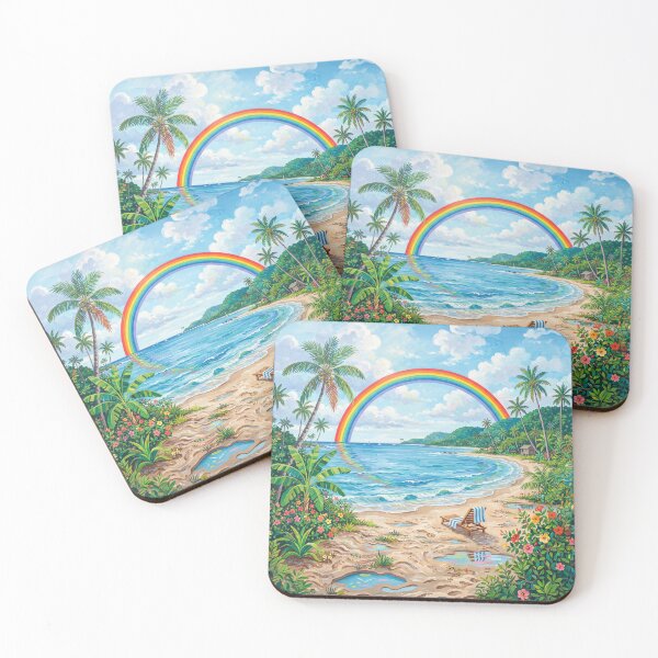 Item preview, Rainbow On A Tropical Beach designed and sold by Home Decor Art.