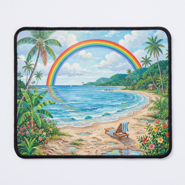 Item preview, Rainbow On A Tropical Beach designed and sold by Home Decor Art.