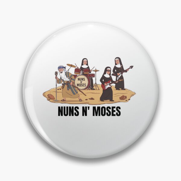 Artikelvorschau, Nuns N Moses – Lustige Parodie auf die Classic-Rock-Band Nuns N Moses entworfen und verkauft von StoatandWeasel.