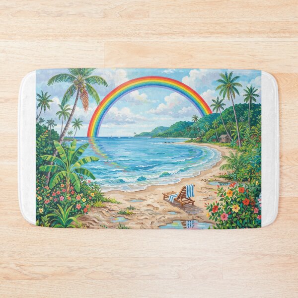 Item preview, Rainbow On A Tropical Beach designed and sold by Home Decor Art.