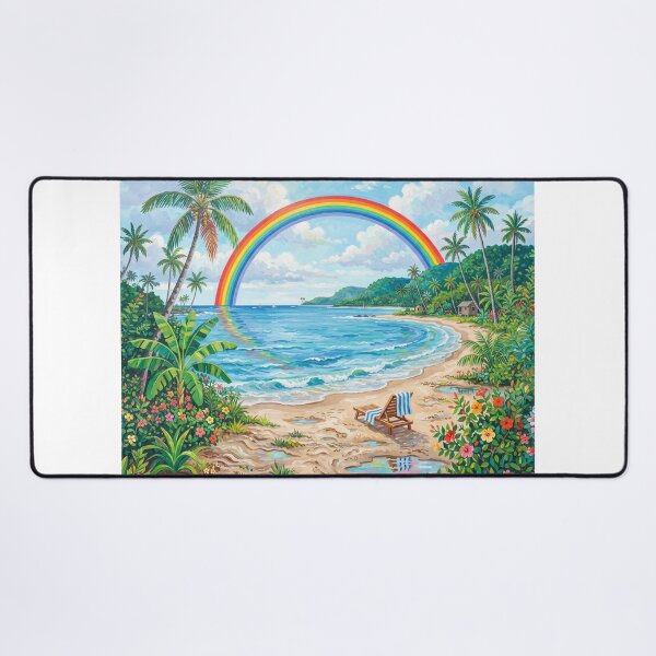 Item preview, Rainbow On A Tropical Beach designed and sold by Home Decor Art.