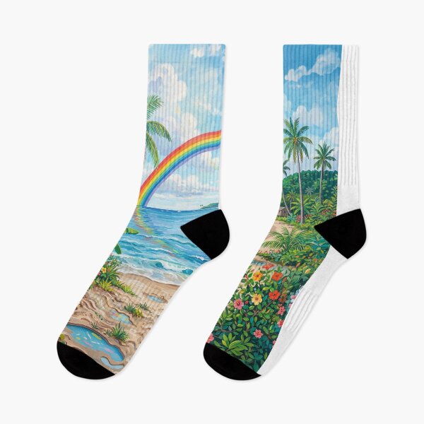 Item preview, Rainbow On A Tropical Beach designed and sold by Home Decor Art.