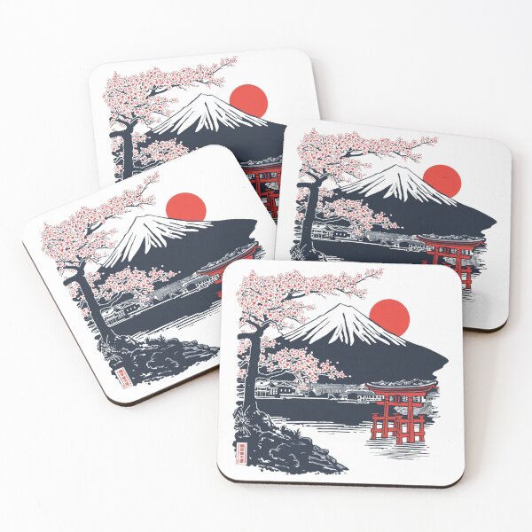 Item preview, Mt Fuji Japanese Torii Gate and Cherry Blossom Art designed and sold by appareshop88.