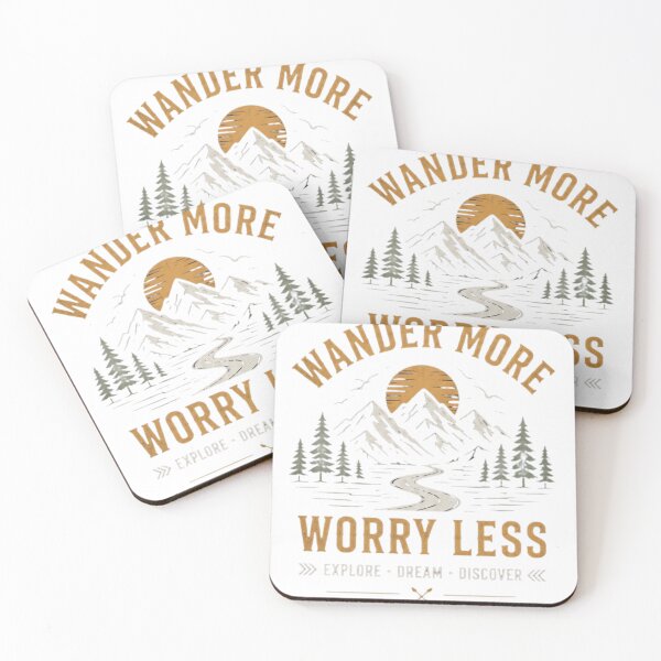 Item preview, Wander More Worry Less – Mountain Adventure Travel designed and sold by Bekado.