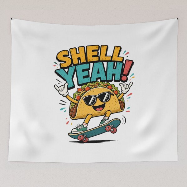 Item preview, Shell Yeah! Funny Taco Skateboarder designed and sold by CraigDesignWork.