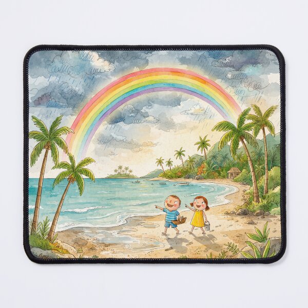 Item preview, Rainbow On A Tropical Beach designed and sold by Home Decor Art.