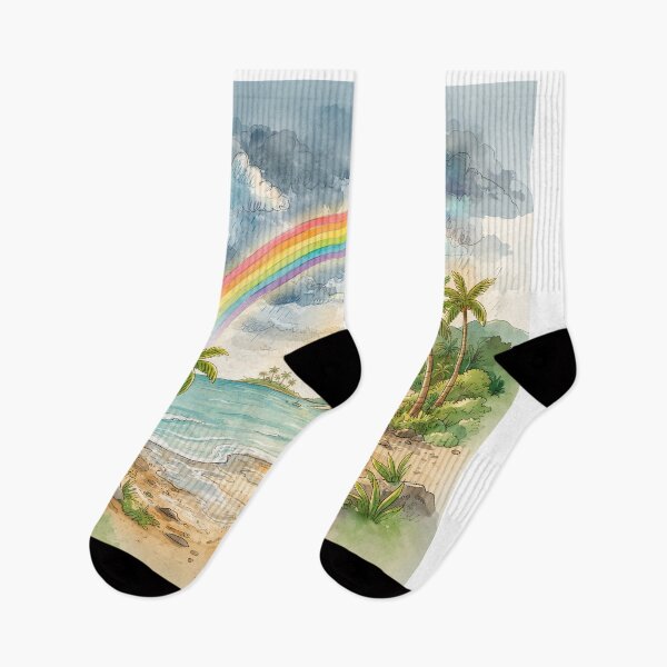 Item preview, Rainbow On A Tropical Beach designed and sold by Home Decor Art.