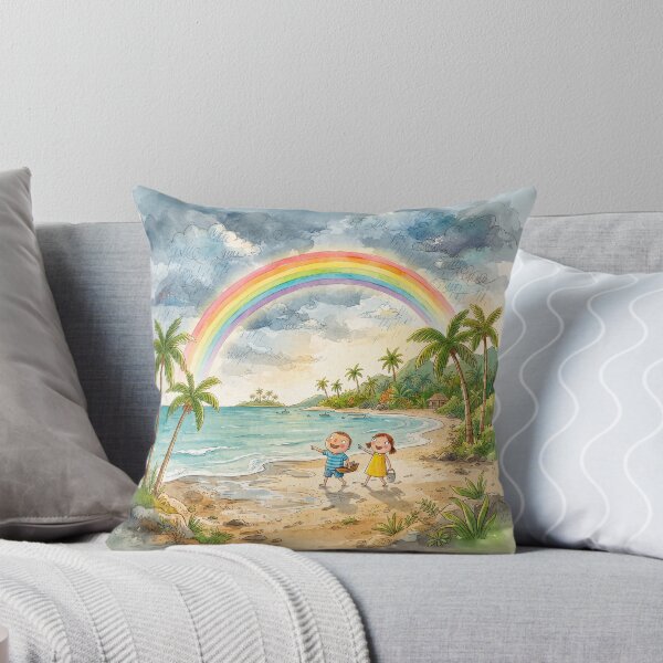 Item preview, Rainbow On A Tropical Beach designed and sold by Home Decor Art.