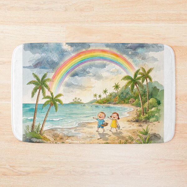 Item preview, Rainbow On A Tropical Beach designed and sold by Home Decor Art.