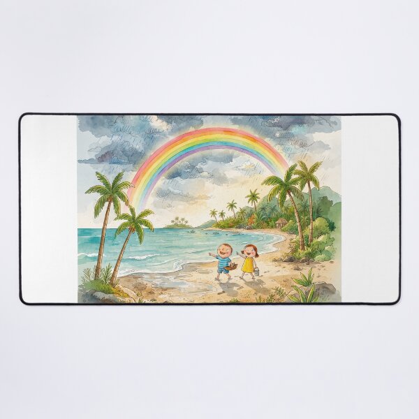 Item preview, Rainbow On A Tropical Beach designed and sold by Home Decor Art.