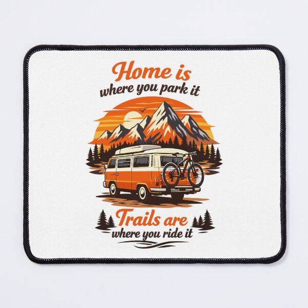 Item preview, Campervan Mountain bike Mountains Sunset Design designed and sold by Pineapple-Tree.