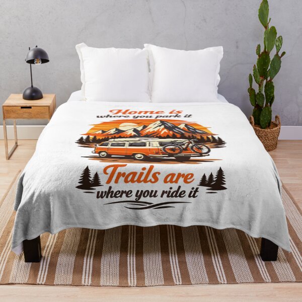 Item preview, Campervan Mountain bike Mountains Sunset Design designed and sold by Pineapple-Tree.