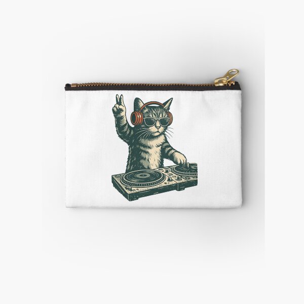 Item preview, DJ Cat Funny Graphic For Cat Lovers designed and sold by Thread&Fable.