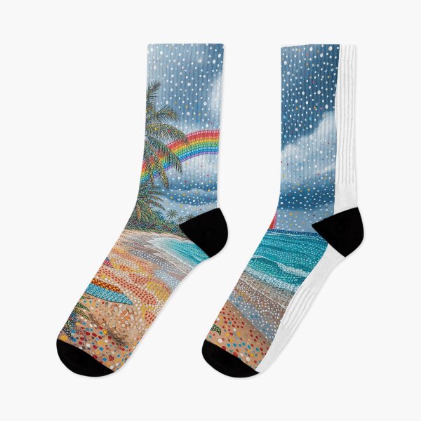 Item preview, Rainbow On A Tropical Beach designed and sold by Home Decor Art.