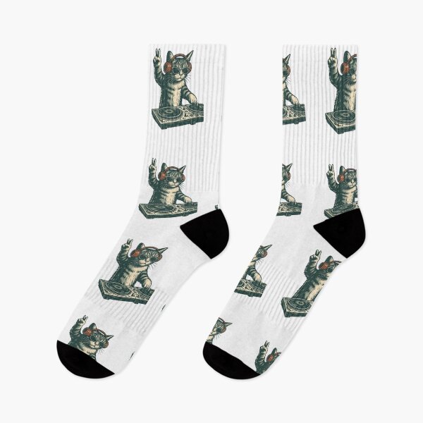 Item preview, DJ Cat Funny Graphic For Cat Lovers designed and sold by Thread&Fable.