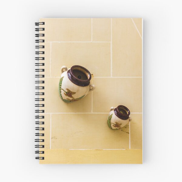 Item preview, Decorative Ceramic Pots Mounted on Beige Tiled Wall — Mediterranean Style Wall Decor designed and sold by Nmallia.