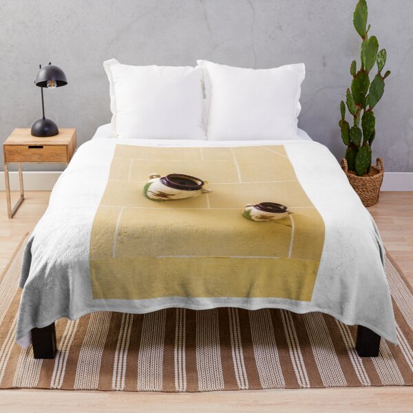 Item preview, Decorative Ceramic Pots Mounted on Beige Tiled Wall — Mediterranean Style Wall Decor designed and sold by Nmallia.
