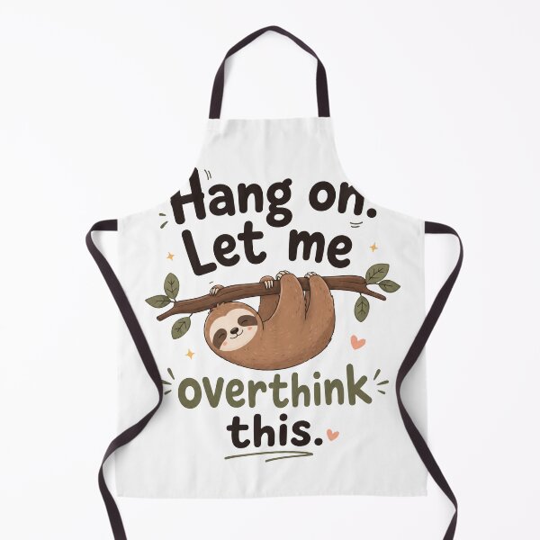 Item preview, Hang On Let Me Overthink This Funny Sloth Mental Health Humor designed and sold by ucpstudio.