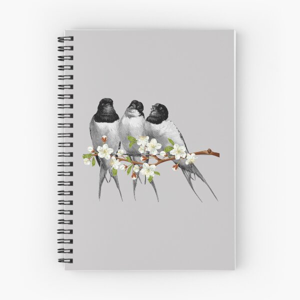 Item preview, Swallows on a Blossoming Cherry Branch! Swallows Blossoms! designed and sold by DSoriaDesign.